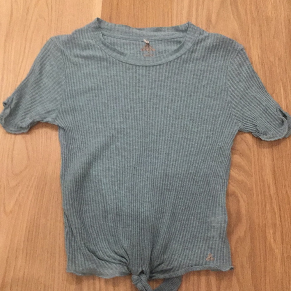 Teal knitted t shirt